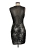 Dots 100% Polyester Metallic Black Cocktail Dress Size M - photo 2