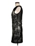 Dots 100% Polyester Metallic Black Cocktail Dress Size M - photo 5