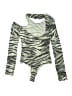 LNA Animal Print Gray Bodysuit Size XS - photo 2