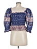 Sea New York 100% Cotton Blue 3/4 Sleeve Blouse Size M - photo 2