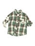 Guess 100% Cotton Plaid Green Short Sleeve Button-Down Shirt 18-24 MO / 24 MO - photo 1