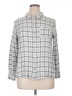Christopher & Banks 100% Rayon Plaid Gray Long Sleeve Button-Down Shirt Size XL - photo 1
