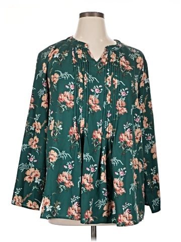Shein Curve Long Sleeve Blouse (view 1)