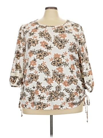 Como Blu 3/4 Sleeve Blouse (view 1)