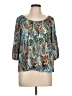 Assorted Brands Teal 3/4 Sleeve Blouse Size L - photo 1