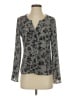 Candie's 100% Polyester Gray Long Sleeve Blouse Size S - photo 1
