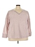 The Sweatshirt Project by French Laundry Pink Pullover Sweater Size 3X - photo 1