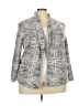 Max Studio Print Gray Cardigan Size 3X - photo 1