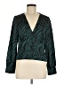 J.Crew 100% Polyester Green Long Sleeve Blouse Size 8 - photo 1