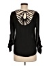Papaya 100% Polyester Black Long Sleeve Blouse Size M - photo 2