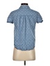 Pale Sky Polka Dots Blue Short Sleeve Button-Down Shirt Size XS - photo 2