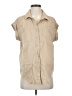 Isabel Tan Sleeveless Button-Down Shirt Size S - photo 1