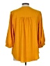Unbranded 100% Polyester Yellow 3/4 Sleeve Blouse Size L - photo 2