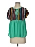 Shein 100% Polyester Teal Short Sleeve Blouse Size XS - photo 1
