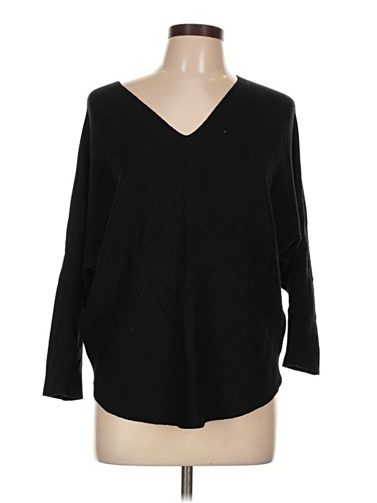 Pre-owned Vila Milano Long Sleeve Top Black V-neck Tops
