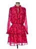 NSR 100% Polyester Hearts Floral Pink Casual Dress Size M - photo 1