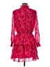 NSR 100% Polyester Hearts Floral Pink Casual Dress Size M - photo 2