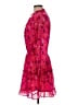 NSR 100% Polyester Hearts Floral Pink Casual Dress Size M - photo 5