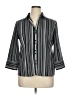 Covington Stripes Gray 3/4 Sleeve Blouse Size XL - photo 1