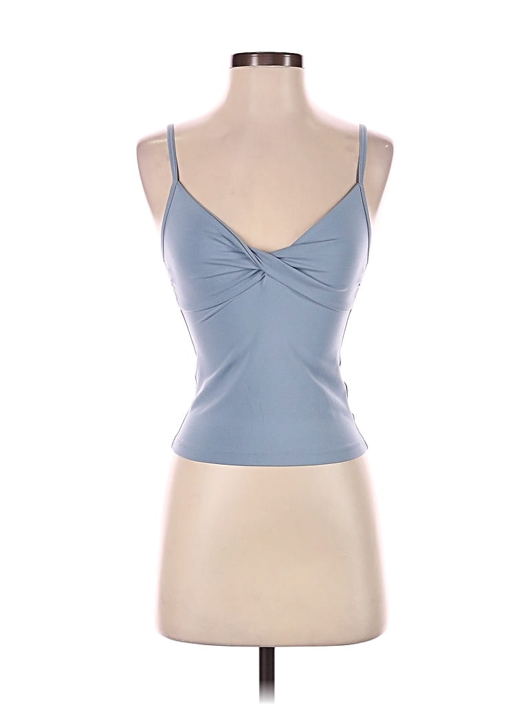 Pre-owned Athleta Tank Top Blue Strapless Neckline Tops