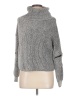 FATE by LFD Metallic Gray Turtleneck Sweater Size M - photo 1