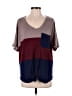 Entro Color Block Burgundy Poncho Size S (estimated) - photo 1