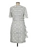 Whit Stripes Gray Casual Dress Size 6 - photo 2