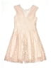 Un Deux Trois 100% Polyester Ivory Dress Size 14 - photo 2