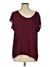Ella Moss 100% Rayon Burgundy Short Sleeve Blouse Size XS - photo 1