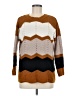Inner Circle Inc. 100% Acrylic Chevron-herringbone Brown Pullover Sweater Size M - photo 1