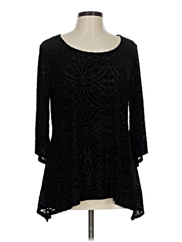 Brittany Black 3/4 Sleeve Blouse (view 1)