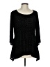 Brittany Black Black 3/4 Sleeve Blouse Size L - photo 1