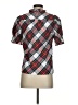 J.Crew 100% Cotton Argyle Red Short Sleeve Blouse Size XXS - photo 2