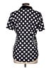 JoFit Polka Dots Teal Short Sleeve Blouse Size L - photo 2