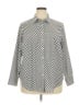 Talbots Houndstooth Gray Long Sleeve Blouse Size 18W - photo 1