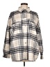 Zara Plaid Ivory Long Sleeve Button-Down Shirt Size L - photo 1