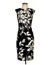 David Meister 100% Polyester Graphic Floral Black Cocktail Dress Size 2 - photo 1