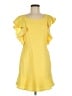 BCBGeneration 100% Polyester Solid Yellow Casual Dress Size 8 - photo 1