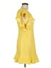 BCBGeneration 100% Polyester Solid Yellow Casual Dress Size 8 - photo 4