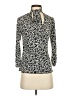 Carole Little Animal Print Ivory 3/4 Sleeve Blouse Size S - photo 1