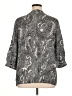 Soirée 100% Rayon Paisley Gray 3/4 Sleeve Blouse Size 1X - photo 2