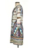 Hale Bob Graphic Paisley Aztec Or Tribal Print Multi Color Tan Casual Dress Size S - photo 5