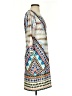 Hale Bob Graphic Paisley Aztec Or Tribal Print Multi Color Tan Casual Dress Size S - photo 4