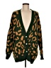 Shein Animal Print Green Cardigan Size M - photo 1