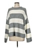Leani 100% Acrylic Stripes Gray Pullover Sweater Size M - photo 1