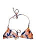 Solid & Striped Print Orange Swimsuit Top Size L - photo 1