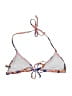 Solid & Striped Print Orange Swimsuit Top Size L - photo 2