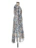 Joie 100% Polyester Floral Blue Casual Dress Size S - photo 4