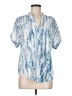 Unbranded 100% Polyester Blue Short Sleeve Blouse Size M - photo 1