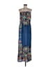 Glam 100% Polyester Blue Casual Dress Size M - photo 1